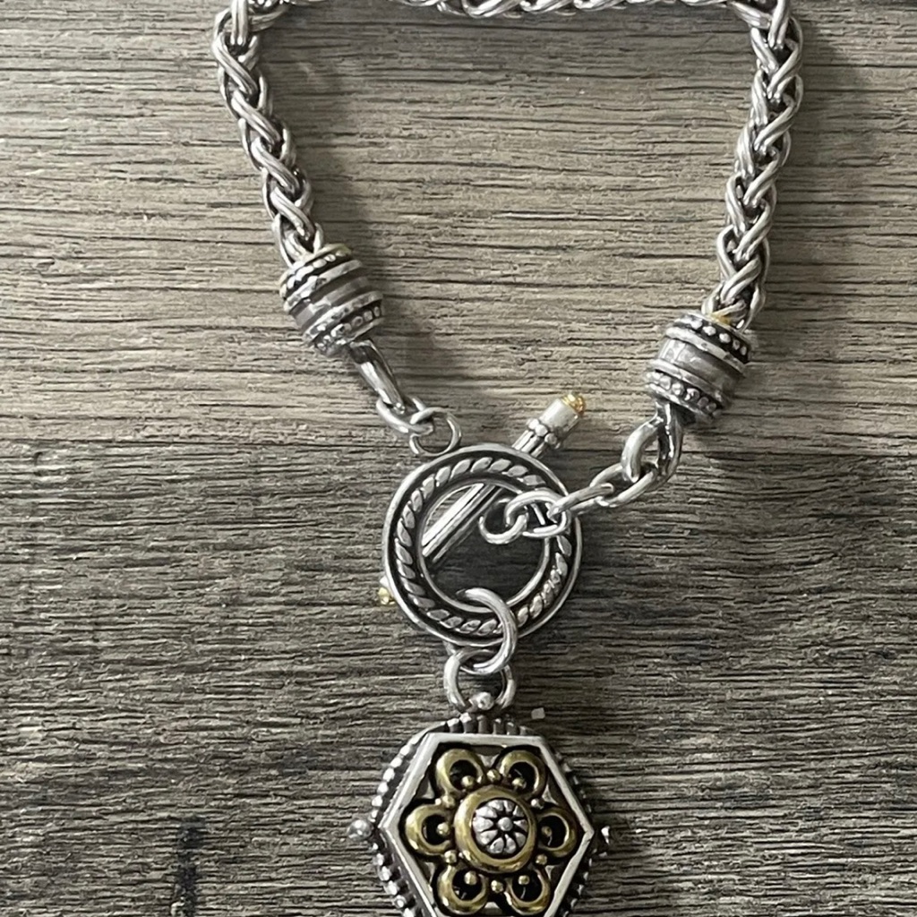 Brighton Bracelet Reversible Charm Silver Tone